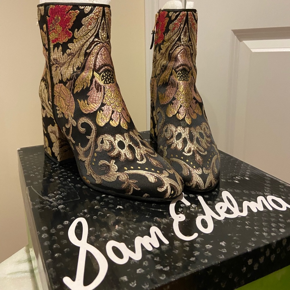 Sam Edelman Embroidered Heeled Boots